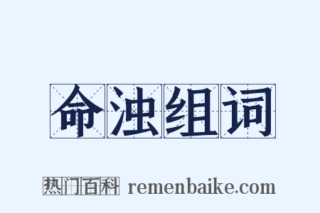命浊组词是什么意思的图片